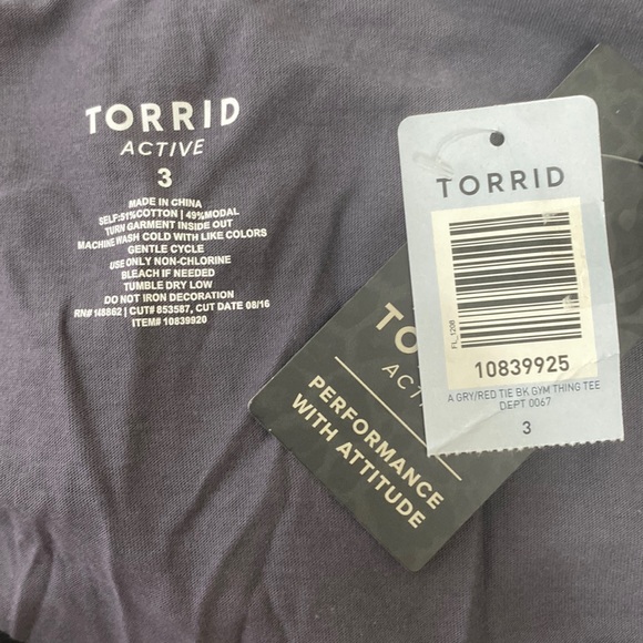 NWT Torrid Grey Ain’t Nothing but a gym thing Workout Tee Size 3X - Picture 9 of 10